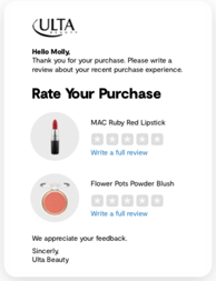 Post-purchase Opportunity Example