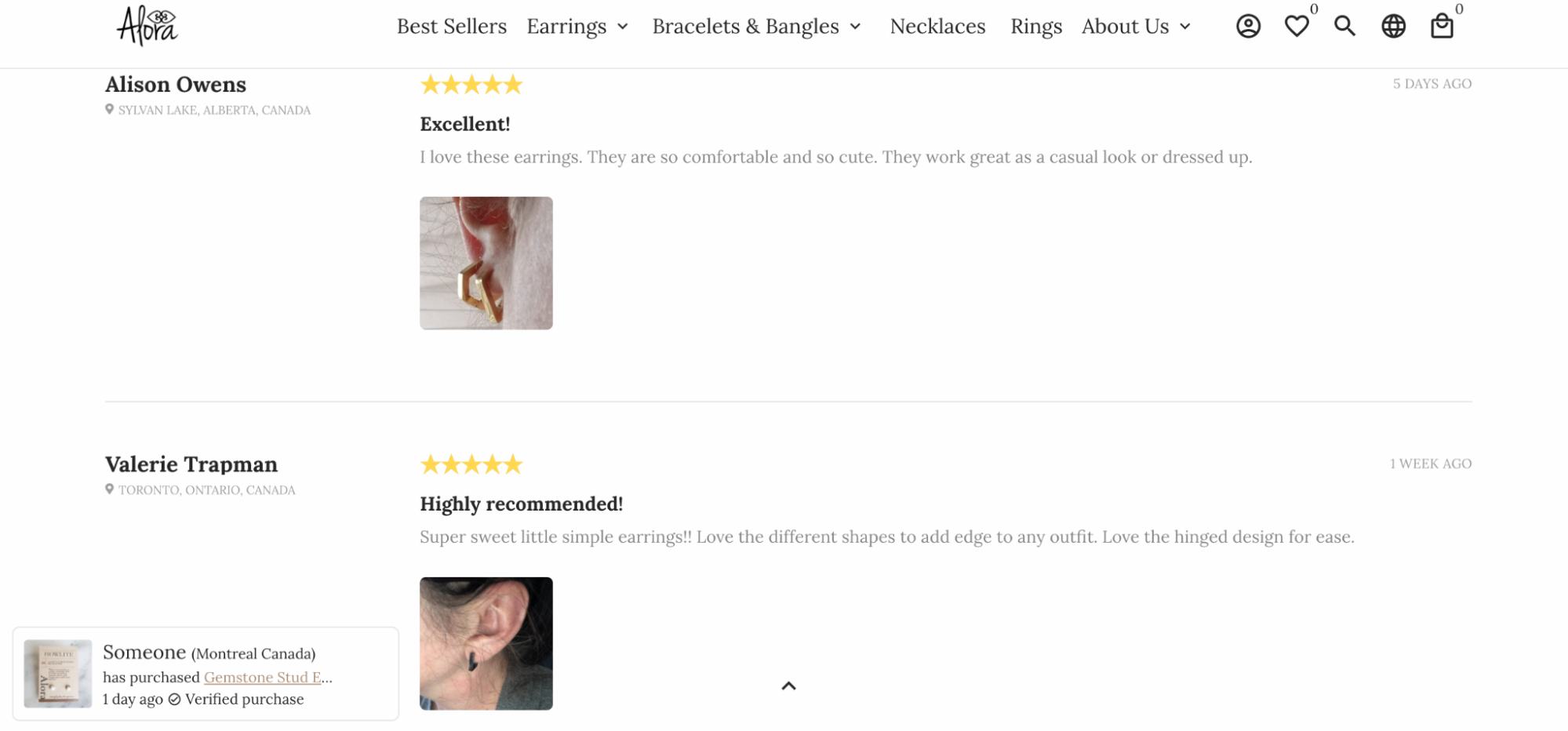 ecommerce jewelry store example